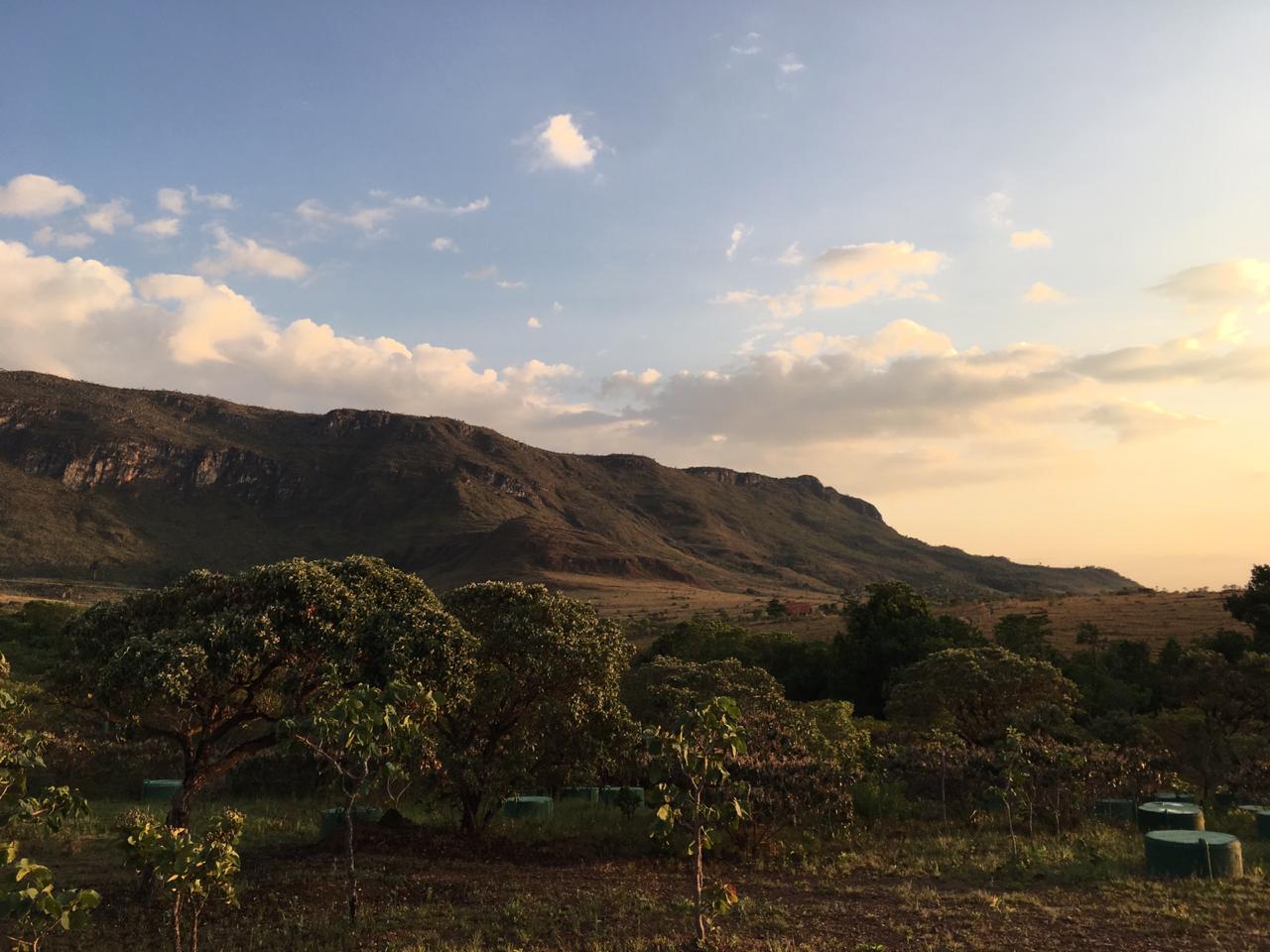 Entardecer na Chapada visto da pousada